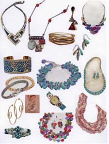 Large hoops, chunky colors, Multi-strands